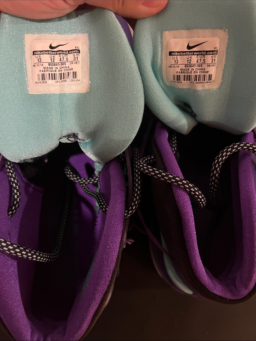 Men's Athletic Sneakers - Purple & Black Performance Shoe - Picture 5 of 5